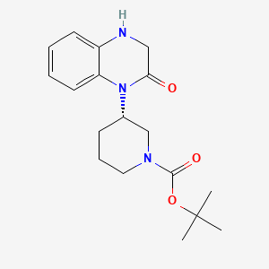 molecular formula C18H25N3O3 B8215027 tert-butyl (3S)-3-(2-oxo-1,2,3,4-tetrahydroquinoxalin-1-yl)piperidine-1-carboxylate 