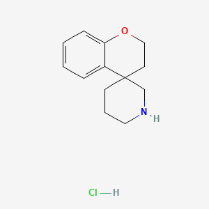molecular formula C13H18ClNO B8215035 2,3-Dihydrospiro[1-benzopyran-4,3'-piperidine] hydrochloride 