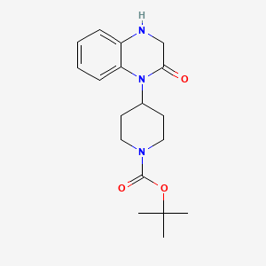 molecular formula C18H25N3O3 B8215042 Tert-butyl 4-(2-oxo-1,2,3,4-tetrahydroquinoxalin-1-yl)piperidine-1-carboxylate 