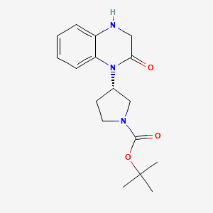molecular formula C17H23N3O3 B8215063 tert-butyl (3S)-3-(2-oxo-1,2,3,4-tetrahydroquinoxalin-1-yl)pyrrolidine-1-carboxylate 