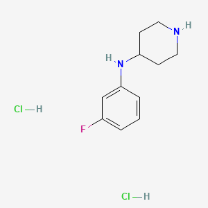 molecular formula C11H17Cl2FN2 B8215074 N-(3-fluorophenyl)piperidin-4-amine dihydrochloride 