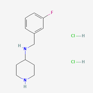 N-[(3-fluorophenyl)methyl]piperidin-4-amine dihydrochloride