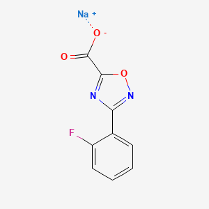 molecular formula C9H4FN2NaO3 B8215097 Sodium 3-(2-fluorophenyl)-1,2,4-oxadiazole-5-carboxylate 