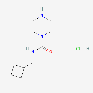 molecular formula C10H20ClN3O B8215139 N-(cyclobutylmethyl)piperazine-1-carboxamide hydrochloride 