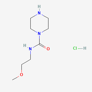 molecular formula C8H18ClN3O2 B8215147 N-(2-methoxyethyl)piperazine-1-carboxamide hydrochloride 