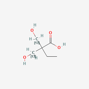 molecular formula C6H12O4 B8215163 2,2-bis[hydroxy((1)(3)C)methyl]butanoic acid 