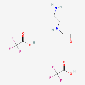 molecular formula C9H14F6N2O5 B8215190 N'-(oxetan-3-yl)ethane-1,2-diamine;2,2,2-trifluoroacetic acid 