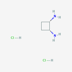molecular formula C4H12Cl2N2 B8215248 Rel-(1R,2S)-cyclobutane-1,2-diamine dihydrochloride 