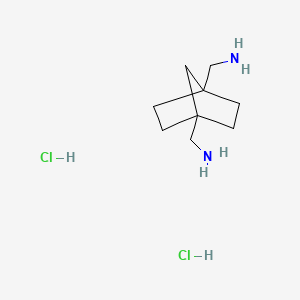 molecular formula C9H20Cl2N2 B8215265 [4-(aminomethyl)-1-bicyclo[2.2.1]heptanyl]methanamine;dihydrochloride 