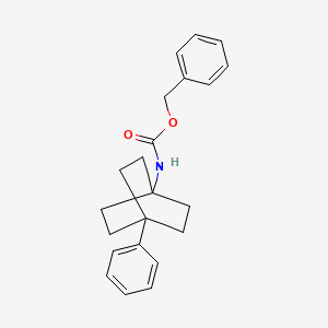 molecular formula C22H25NO2 B8215283 benzyl N-(4-phenyl-1-bicyclo[2.2.2]octanyl)carbamate 