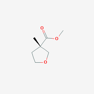 molecular formula C7H12O3 B8215320 methyl (3S)-3-methyloxolane-3-carboxylate 