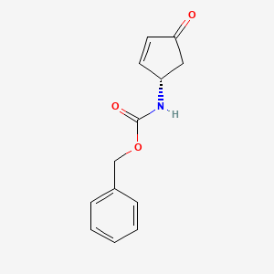 molecular formula C13H13NO3 B8215331 Benzyl (S)-(4-oxocyclopent-2-en-1-yl)carbamate 
