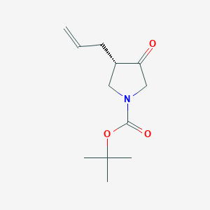 molecular formula C12H19NO3 B8215337 tert-butyl (4S)-3-oxo-4-prop-2-enylpyrrolidine-1-carboxylate 