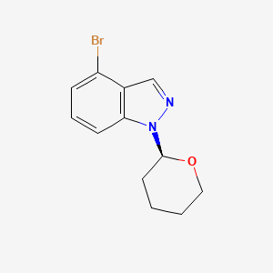 molecular formula C12H13BrN2O B8215383 4-bromo-1-[(2S)-oxan-2-yl]indazole 