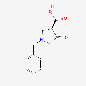 molecular formula C12H13NO3 B8215387 (3R)-1-Benzyl-4-oxopyrrolidine-3-carboxylic acid 