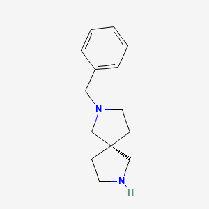 molecular formula C14H20N2 B8215413 (5R)-2-benzyl-2,7-diazaspiro[4.4]nonane 