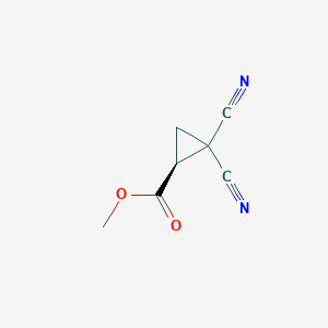 molecular formula C7H6N2O2 B8215466 methyl (1S)-2,2-dicyanocyclopropane-1-carboxylate 