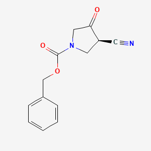 molecular formula C13H12N2O3 B8215476 benzyl (3R)-3-cyano-4-oxopyrrolidine-1-carboxylate 