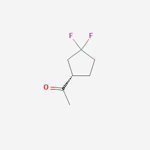 molecular formula C7H10F2O B8215479 1-[(1S)-3,3-difluorocyclopentyl]ethanone 