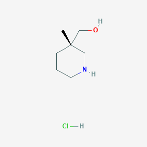molecular formula C7H16ClNO B8215502 (S)-(3-Methylpiperidin-3-yl)methanol hydrochloride 