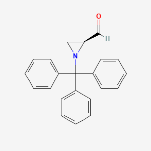 molecular formula C22H19NO B8215510 (2S)-1-tritylaziridine-2-carbaldehyde 