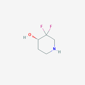molecular formula C5H9F2NO B8215520 (S)-3,3-Difluoropiperidin-4-ol 
