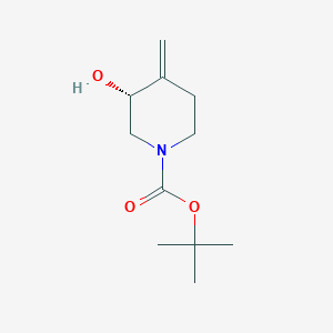 molecular formula C11H19NO3 B8215540 (R)-tert-Butyl 3-hydroxy-4-methylenepiperidine-1-carboxylate CAS No. 1205542-24-0