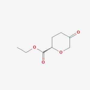 molecular formula C8H12O4 B8215550 Ethyl (S)-5-oxotetrahydro-2H-pyran-2-carboxylate 