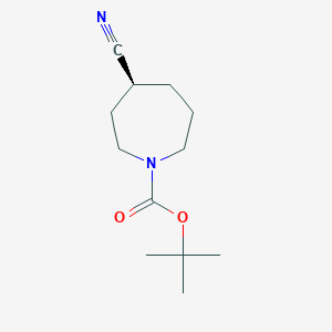 molecular formula C12H20N2O2 B8215552 tert-butyl (4S)-4-cyanoazepane-1-carboxylate 