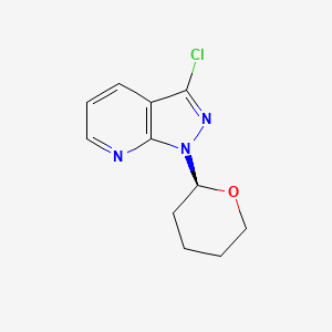 molecular formula C11H12ClN3O B8215577 3-chloro-1-[(2S)-oxan-2-yl]pyrazolo[3,4-b]pyridine 