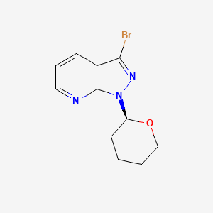 molecular formula C11H12BrN3O B8215583 3-bromo-1-[(2S)-oxan-2-yl]pyrazolo[3,4-b]pyridine 