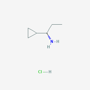 molecular formula C6H14ClN B8215614 (S)-1-Cyclopropylpropan-1-amine hydrochloride 
