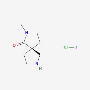 molecular formula C8H15ClN2O B8215643 (5S)-2-methyl-2,7-diazaspiro[4.4]nonan-1-one;hydrochloride 