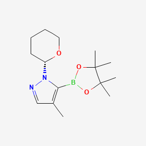 molecular formula C15H25BN2O3 B8215656 4-methyl-1-[(2S)-oxan-2-yl]-5-(4,4,5,5-tetramethyl-1,3,2-dioxaborolan-2-yl)pyrazole 