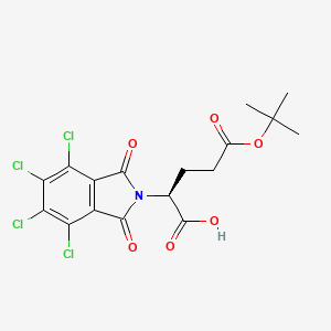 molecular formula C17H15Cl4NO6 B8215657 (S)-2-(1,3-Dioxo-4,5,6,7-tetrachloro-1,3-dihydro-2H-isoindole-2-yl)pentanedioic acid 5-tert-butyl ester 
