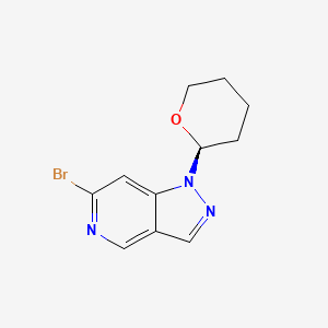 molecular formula C11H12BrN3O B8215663 6-bromo-1-[(2S)-oxan-2-yl]pyrazolo[4,3-c]pyridine 