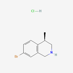 molecular formula C10H13BrClN B8215667 (4R)-7-bromo-4-methyl-1,2,3,4-tetrahydroisoquinoline;hydrochloride 