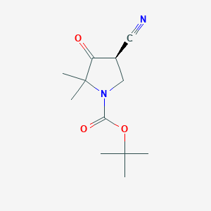 tert-butyl (4R)-4-cyano-2,2-dimethyl-3-oxopyrrolidine-1-carboxylate