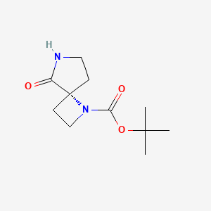 molecular formula C11H18N2O3 B8215693 tert-butyl (4R)-8-oxo-1,7-diazaspiro[3.4]octane-1-carboxylate 
