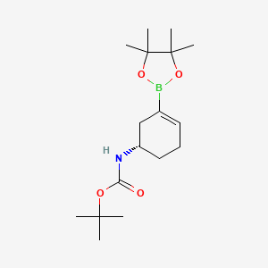 molecular formula C17H30BNO4 B8215703 tert-butyl N-[(1S)-3-(4,4,5,5-tetramethyl-1,3,2-dioxaborolan-2-yl)cyclohex-3-en-1-yl]carbamate 