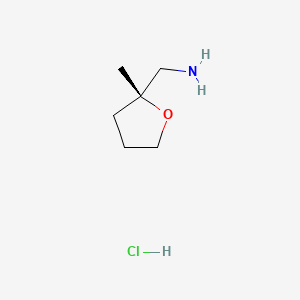 molecular formula C6H14ClNO B8215711 [(2R)-2-methyloxolan-2-yl]methanamine;hydrochloride 