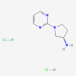 molecular formula C8H14Cl2N4 B8215714 (3S)-1-pyrimidin-2-ylpyrrolidin-3-amine;dihydrochloride 