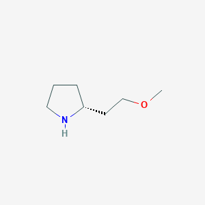 molecular formula C7H15NO B8215725 (2R)-2-(2-methoxyethyl)pyrrolidine 