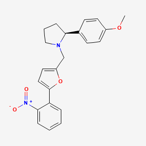 molecular formula C22H22N2O4 B8215728 (2S)-2-(4-methoxyphenyl)-1-[[5-(2-nitrophenyl)furan-2-yl]methyl]pyrrolidine 
