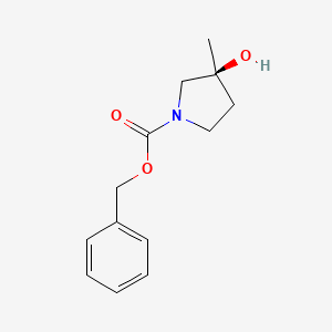 molecular formula C13H17NO3 B8215750 benzyl (3S)-3-hydroxy-3-methylpyrrolidine-1-carboxylate 