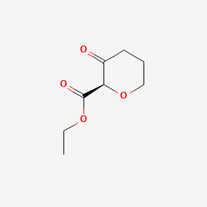 molecular formula C8H12O4 B8215759 ethyl (2R)-3-oxooxane-2-carboxylate 