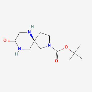 molecular formula C12H21N3O3 B8215793 tert-butyl (5R)-8-oxo-2,6,9-triazaspiro[4.5]decane-2-carboxylate 