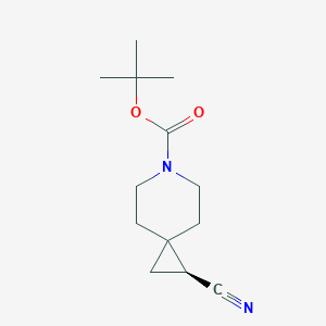molecular formula C13H20N2O2 B8215799 tert-butyl (2S)-2-cyano-6-azaspiro[2.5]octane-6-carboxylate 