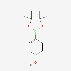 molecular formula C12H21BO3 B8215808 (1S)-4-(4,4,5,5-tetramethyl-1,3,2-dioxaborolan-2-yl)cyclohex-3-en-1-ol 