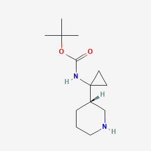 molecular formula C13H24N2O2 B8215814 tert-butyl N-[1-[(3S)-piperidin-3-yl]cyclopropyl]carbamate 